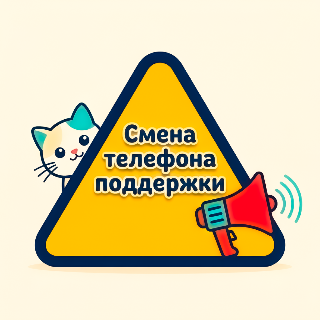 Изменение номера технической поддержки